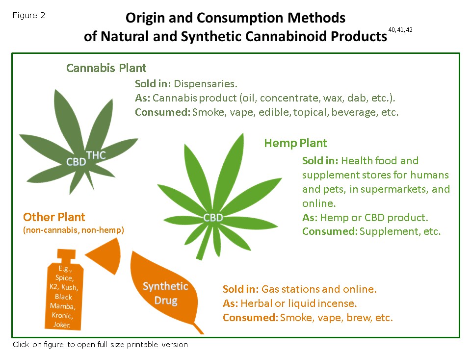 Origin and Consumption Methodsof Natural and Synthetic Cannabinoid Products