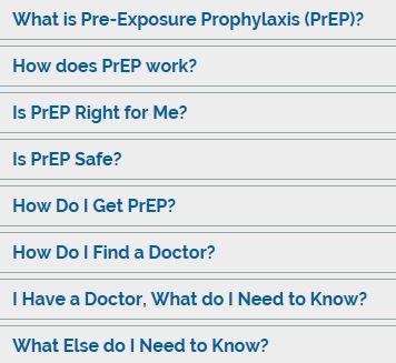 GetPrEPLA table of contents