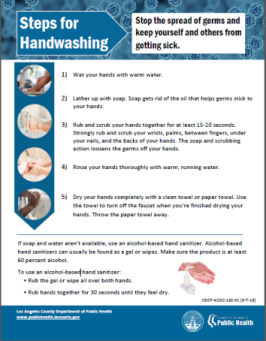Handwashing flyer