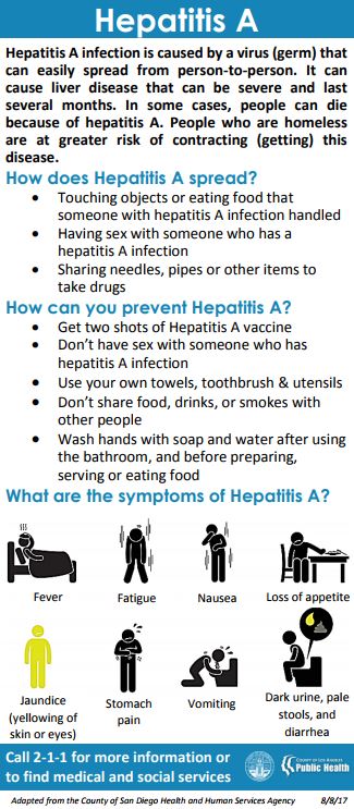 Hepatitis A infographic