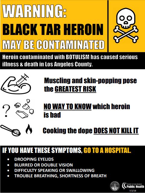 Poster - Black tar heroin and botulism