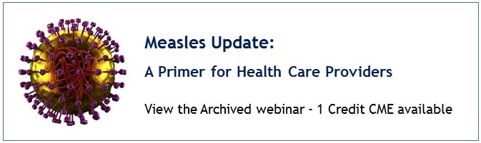 Measles webinar primer for providers with free CME