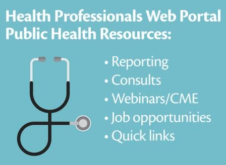 Description and link to Public Health Professionals Web Portal