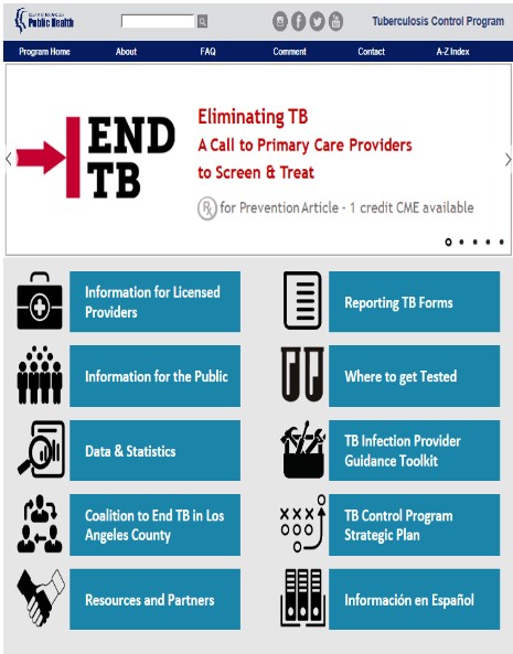 Los Angeles County TB Control Program Website