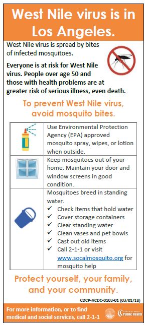 Third-sheet on how to prevent West Nile Disease in LA