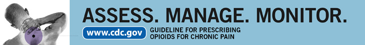 Assess Monitor Manage - banner for CDC opioid prescribing guideline