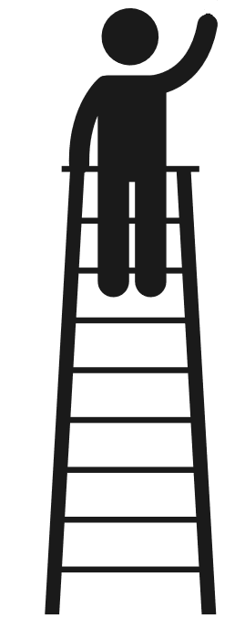 Person on ladder