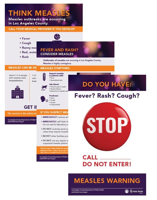 Measles posters for health facilities and patients